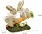 8.9 Inches Sisal Easter Bunny Decor on Carrot Seesaw, Natural Straw Easter Decorations Bunny Figurine on Moss Meadow as Spring Decor, Easter Table Decor